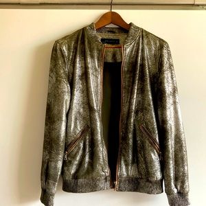 Zara shiny bomber jacket size Small